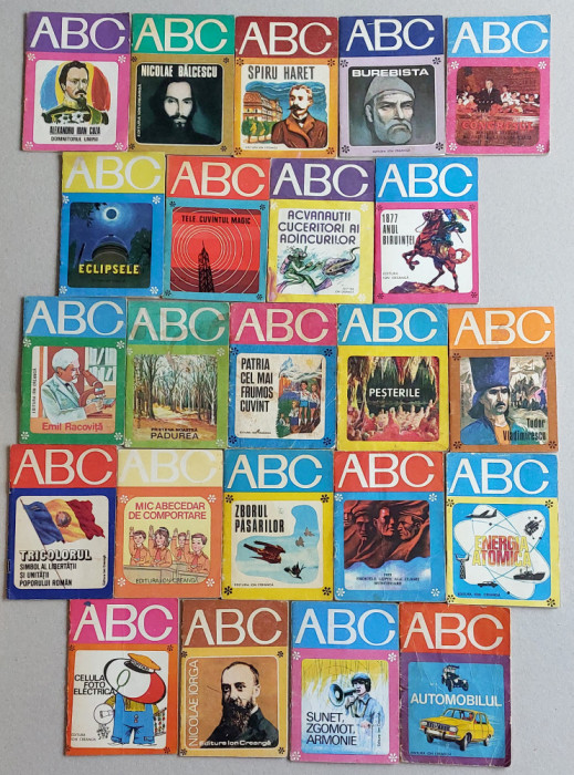 1975-1985 Lot 23 carticele diferite Colectia ABC, amintiri din Epoca de Aur