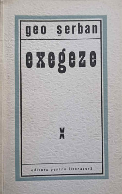 EXEGEZE-GEO SERBAN foto