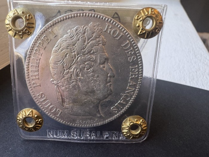 Moneda Franța 5 Francs 1833 A -Louis Philippe I - Argint Paris BB+