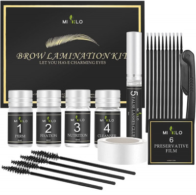 Kit complet Laminare Gene care Alungeste, Curbeaza si ofera Volum Genelor,Potrivit pentru Salon sau Acasa,Permanent gene foto