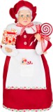 Decoratiune de Craciun Doamna Craciun textila MagicHome, 45 cm