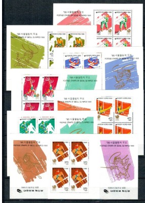 Korea Sud 1986 - Jocurile Olimpice, serie minicoli neuzate foto