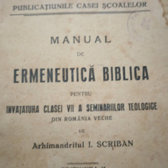 MANUAL DE ERMENEUTICA BIBLICA SCRIBAN 1922