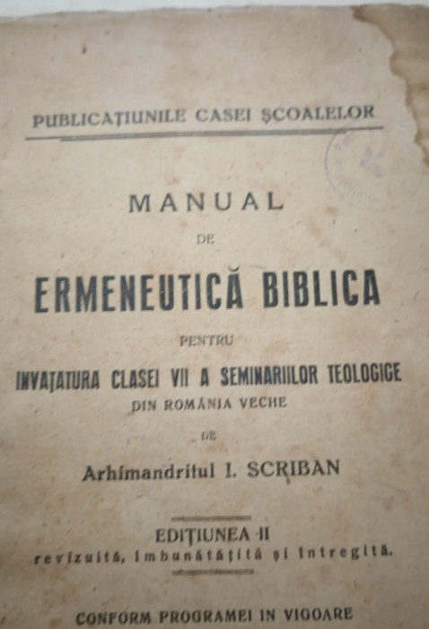MANUAL DE ERMENEUTICA BIBLICA SCRIBAN 1922