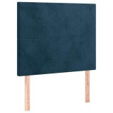 Cumpara ieftin Tablie de pat albastru inchis 100x5x118/128 cm catifea