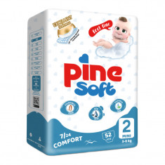 Scutece mini Soft, 3-6 kg, 52 bucati, PINE