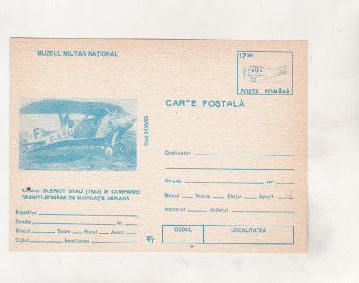 bnk cp Muzeul militar national - Avion Bleriot Spad (1923) - necirculata - m f foto