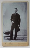 STUDIO HESS si TARSA , TIMISOARA , TANAR CU PALARIE , FOTO C.D.V. , CCA. 1900