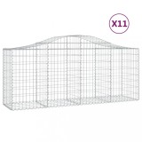 Cumpara ieftin Cosuri gabion arcuite 11 buc, 200x50x80/100 cm, fier galvanizat