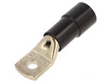 V&acirc;rf Inelar Tubular M6 6.4mm 50mm2 Crimpat pe Cabluri Negre
