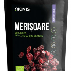 Merisoare ecologice indulcite cu suc de mere, 125g, Niavis