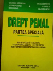 Gheorghe Nistoreanu - Drept penal. Partea speciala (Editia: 1999) foto