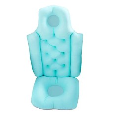 Perna de baie ergonomica pentru cada, suport spate si gat, material respirabil, moale si elastic, umplutura mini bile polistiren, albastru