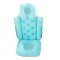 Perna de baie ergonomica pentru cada, suport spate si gat, material respirabil, moale si elastic, umplutura mini bile polistiren, albastru