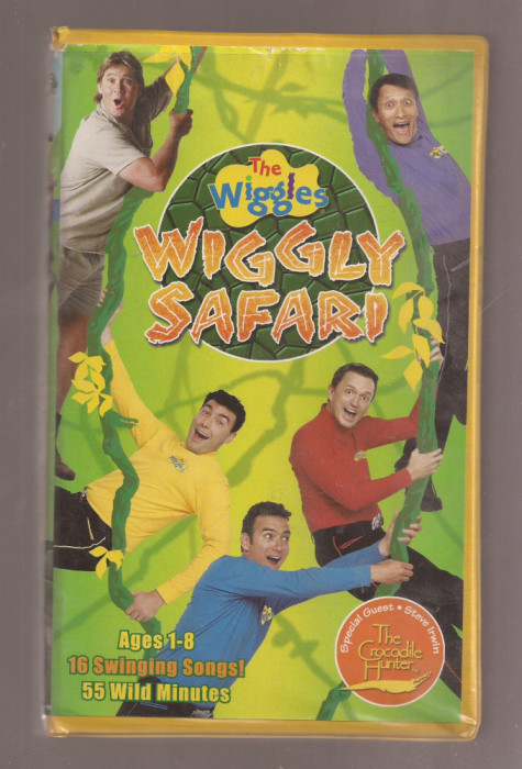 Casete video VHS - The Wiggles, Wiggly Safary - Special Guest Steve Irwin