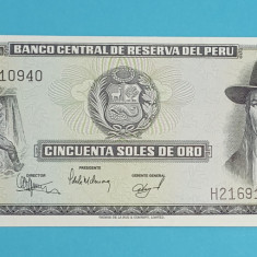 Peru 50 Soles oro 1977 'Tupac Amaru II' UNC serie: H216910940