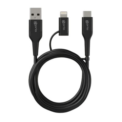 Cablu Date Si Incarcare 2 in 1 Lightning USB C foto