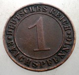 B.276 GERMANIA WEIMAR 1 REICHSPFENNIG 1935 D