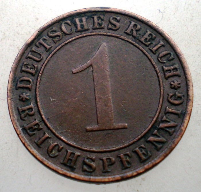 B.276 GERMANIA WEIMAR 1 REICHSPFENNIG 1935 D