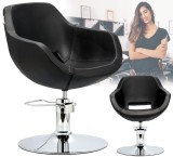 Scaun de coafat Laura hidraulic rotativ pentru salonul de coafură Suport cromat scaun de coafor
