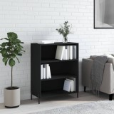 vidaXL Dulap cu rafturi, negru, 69,5x32,5x90 cm, lemn compozit