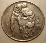J.300 ALBANIA HERCULE 1/2 LEK 1926