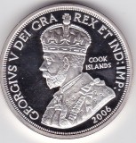 Cook Islands 1 Dollar Argint Elizabeth II George V 2006 - Moneda Straina