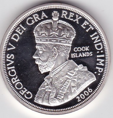 Cook Islands 1 Dollar Elizabeth II George V Dollar 2006 foto