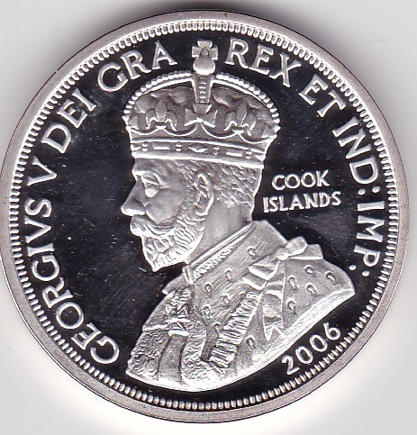 Cook Islands 1 Dollar Elizabeth II George V Dollar 2006