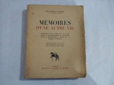 MEMOIRES D&amp;#039;UNE AUTRE VIE - FRANCIS CARGO foto
