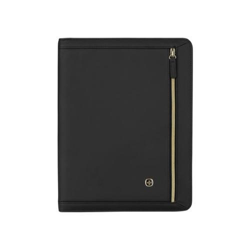 Wenger Amelie Women&rsquo;s Zippered Padfolio with Tablet Pocket Black