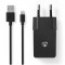 Alimentator 110-240V - USB x1 iesire 2.4A negru cablu Lighting inclus certificat MFi NEDIS