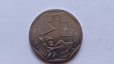 Franta -2 Francs 1993-50 de ani - Fundația Mișcării Naționale de Rezistență foto