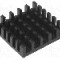 Radiator extrudat, aluminiu, 23mm x 23mm, neagra, FISCHER ELEKTRONIK - ICK BGA 23X23