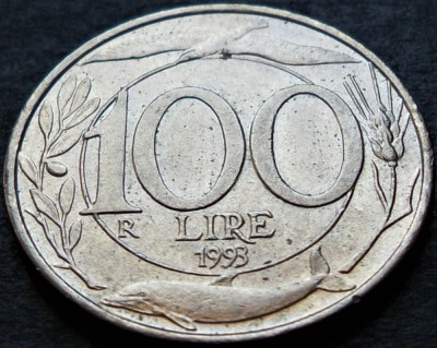 Moneda 100 LIRE - ITALIA, anul 1993 * cod 4898 = excelenta foto