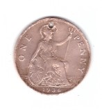 Moneda Marea Britanie 1 penny 1936, gaurita, curata, Europa, Bronz