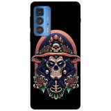 Husa compatibila cu Motorola G20 model Mexican skull, Silicon, TPU, Viceversa, Transparent, Carcasa