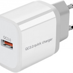 Incarcator priza quick charge 5V/ 3A 1 porturi USB Alb