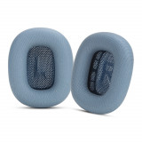 Set 2 bureti pentru casti Apple AirPods Max, Over-Ear - Albastru, Spuma cu memorie, Piele ecologica
