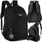 Ghiozdan rucsac scolar 30L, negru, cu breloc , dimensiuni 50x28x19cm