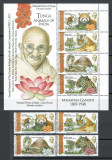 Tonga 2016 Mi 2074/77 + bl 100 - Fauna, flora, Gandhi, Nestampilat