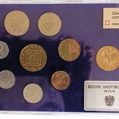 Austria Set de monetarie 8 monede 1986 si medalie necirculate