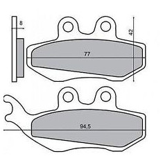 Placute frana Piaggio Hexagon LX 125/Skipper Cod Produs: MX_NEW 225100360RM