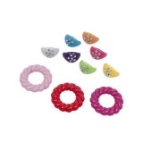 Accesorii creatie - bijuterii plastic, diverse culori, 20mm, set 20-50 buc, Colorarte
