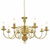 Candelabru, auriu, 8 becuri E14