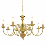 Candelabru, auriu, 8 becuri E14