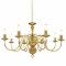 Candelabru, auriu, 8 becuri E14