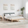 VidaXL Cadru de pat Maro și gri deschis 160 x 200 cm Lemn masiv de pin 878594