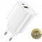 Incarcator Retea Forever LS-04 20W 3A 1 x USB-A - 1 x USB-C Alb