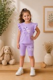Compleu lila din doua piese cu colantei, COMIX (Marime Disponibila: 6 ani)